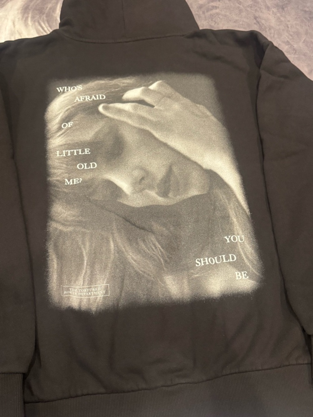 Taylor Swift- WHO'S AFRAID OF LITTLE OLD ME? DARK BROWN HOODIE